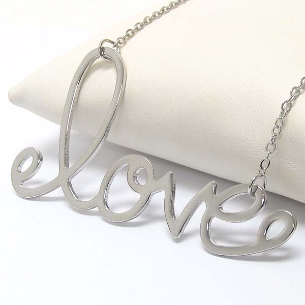 Premier electro plating love pendant necklace 