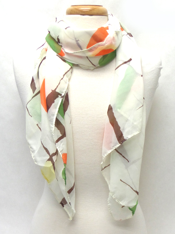 Multi color pattern scarf