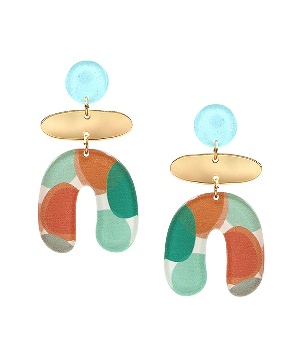 Accetate arch earring