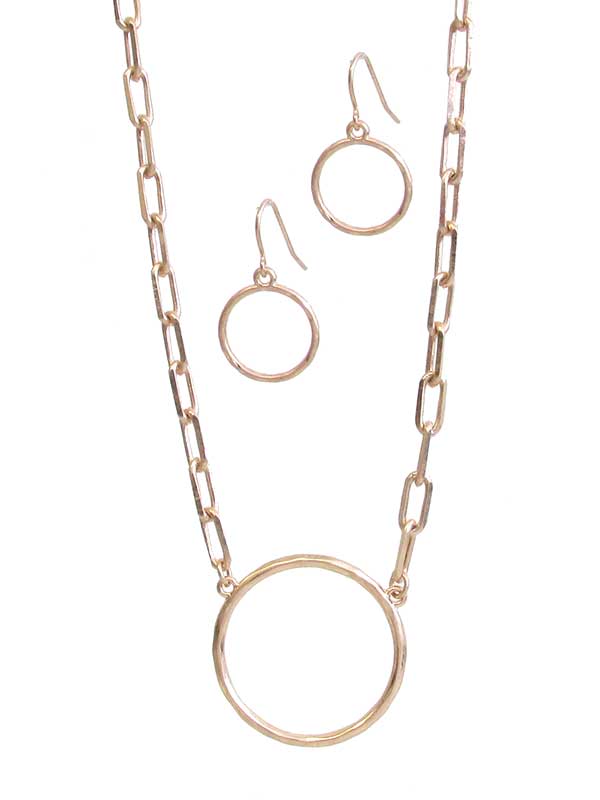 HOOP PENDANT NECKLACE SET