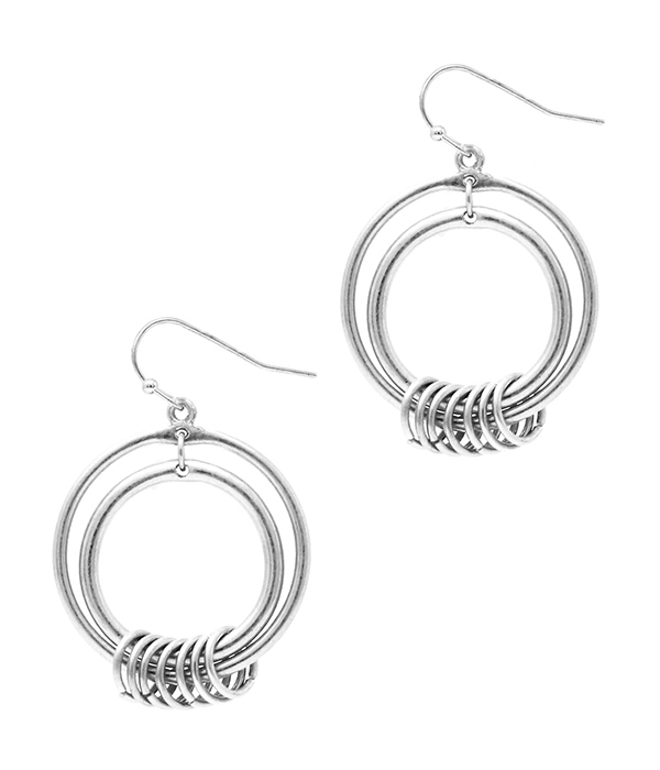 DOUBLE METAL HOOP EARRING