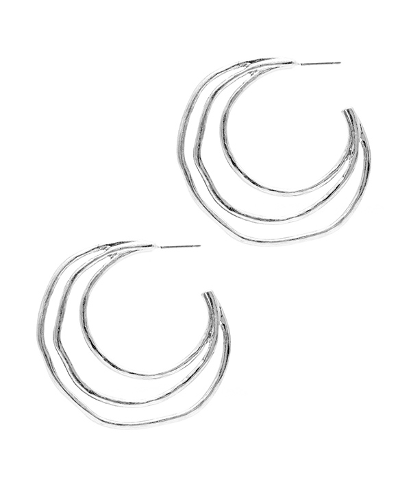 TRIPLE WIRE HOOP EARRING