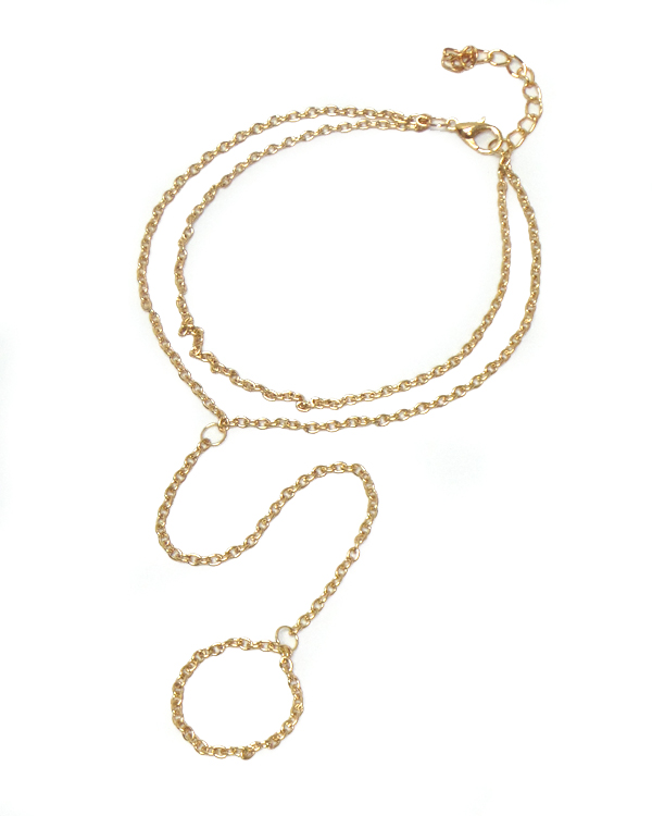 Simple metal slave anklet and toering link