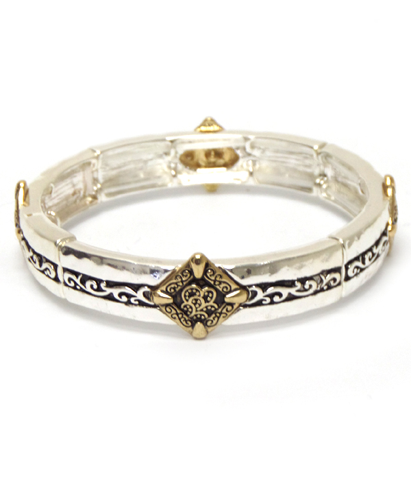 Metal filigree design bracelet 
