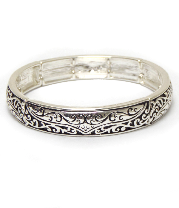 Metal filigree design bracelet 