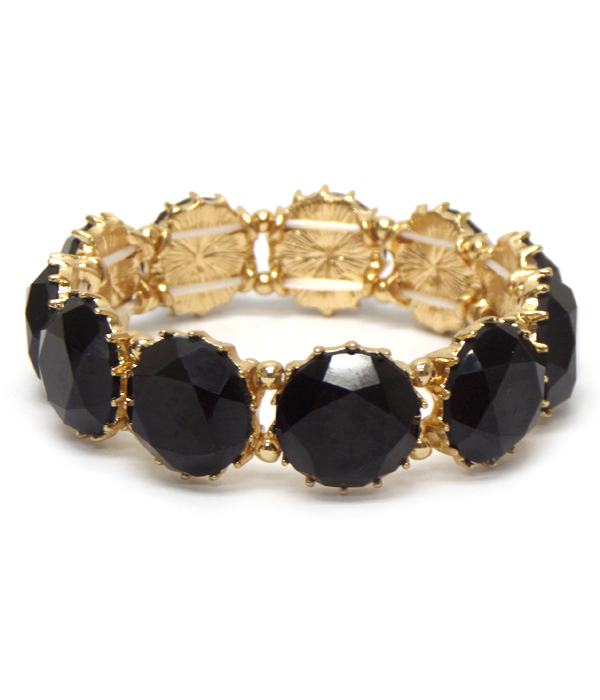 Neon stone stretch bracelet 