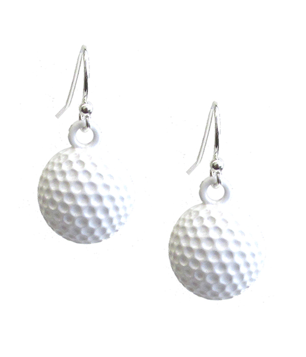 SPORT THEME EARRING - GOLF BALL