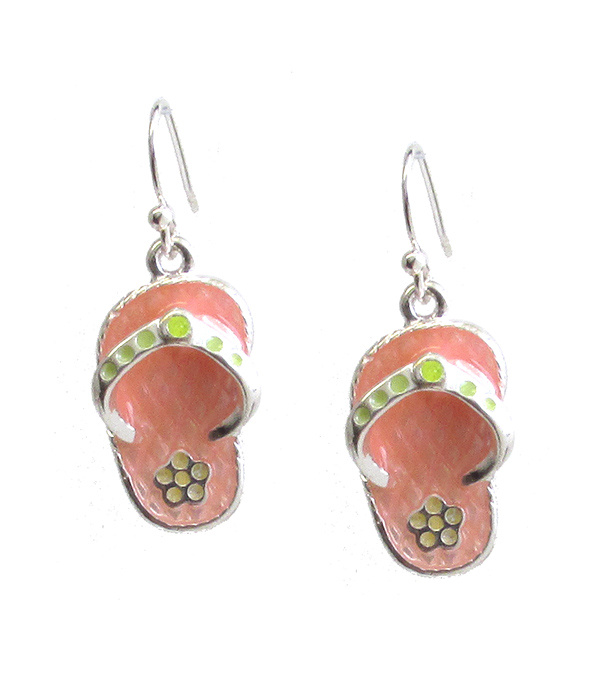 Epoxy flipflop earring