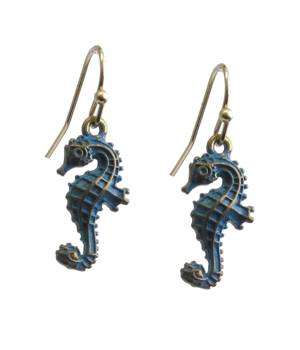 SEALIFE THEME EARRING - SEA HORSE