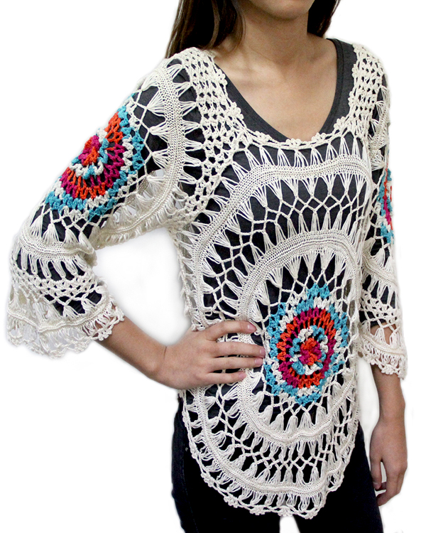 Hand knitted 100% acrylic sweater