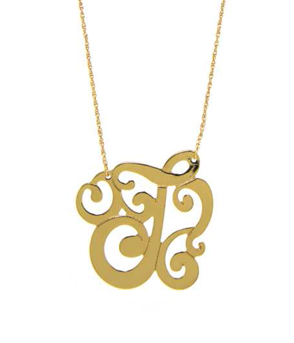 MONOGRAM PENDANT NECKLACE - J