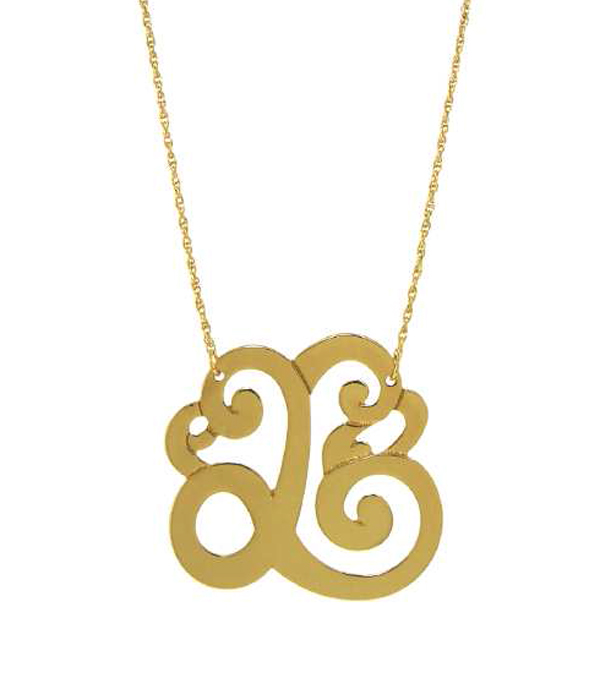 MONOGRAM PENDANT NECKLACE - L