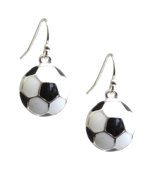 SPORT THEME EARRING - SOCCER BALL