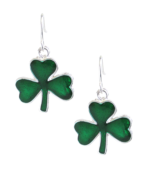 SAINT PATRICK DAY THEME CLOVER EARRING
