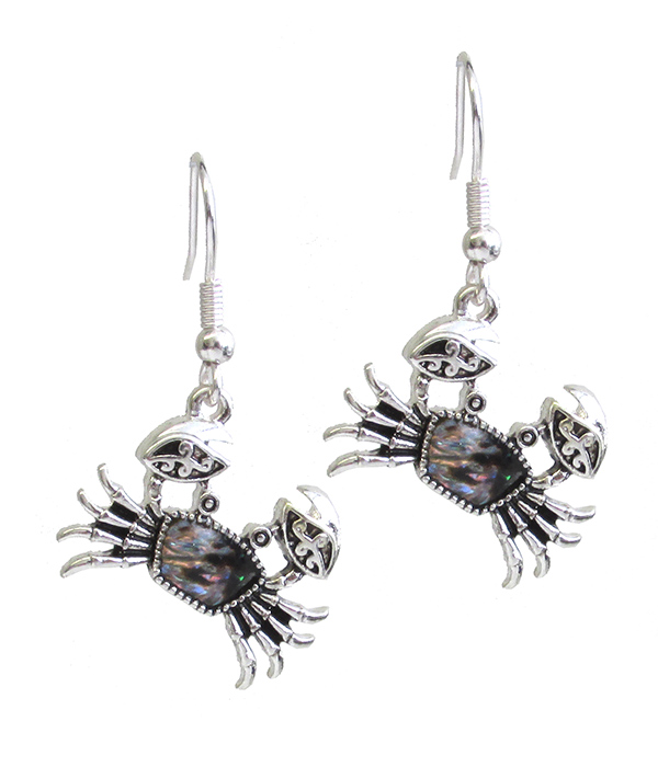 ABALONE CRAB EARRING