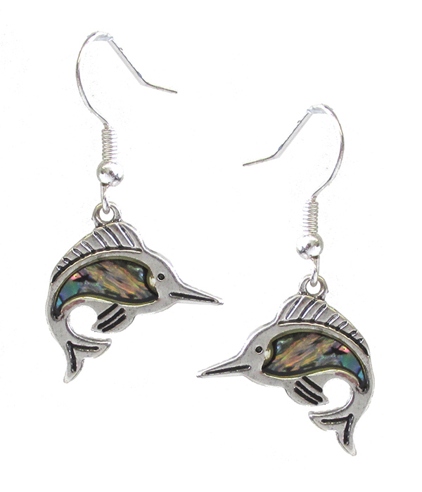 ABALONE FISH EARRING