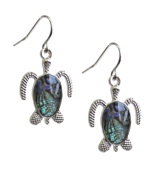 ABALONE TURTLE EARRING