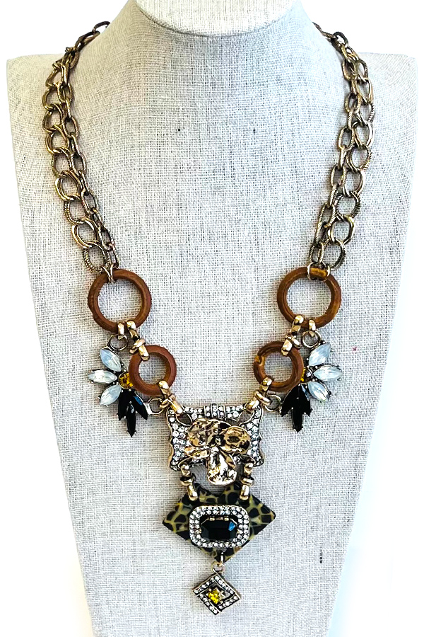 Vintage art statement necklace