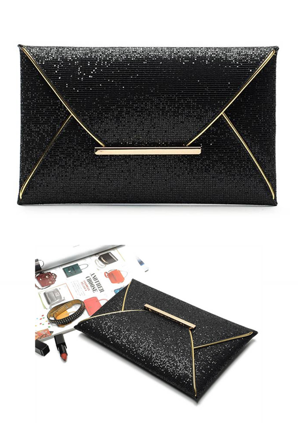 Pu leather envelope day cluch bag
