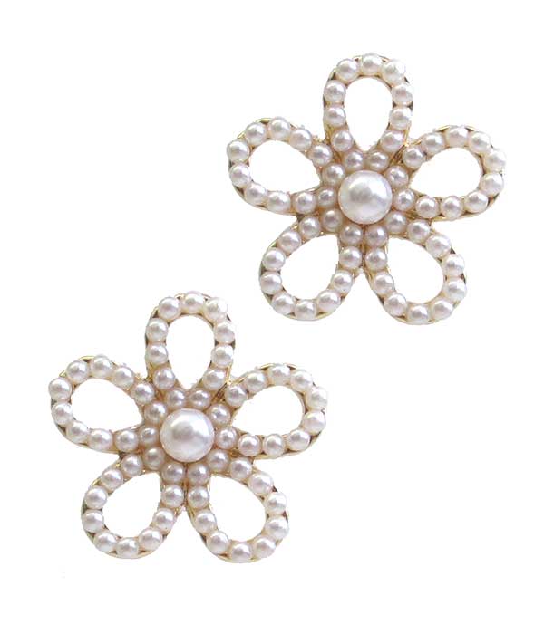 PEARL FLOWER EARRING