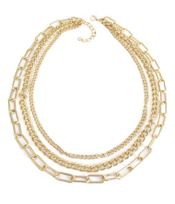 MULTI LAYER CHUNKY CHAIN NECKLACE