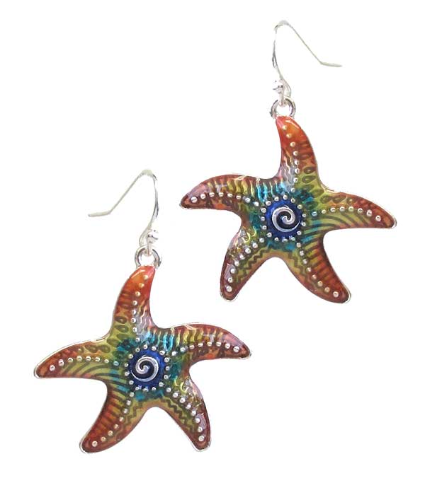 SEALIFE THEME EPOXY EARRING - STARFISH