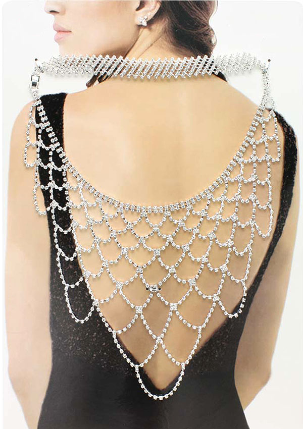 Multi crystal party back jewelry
