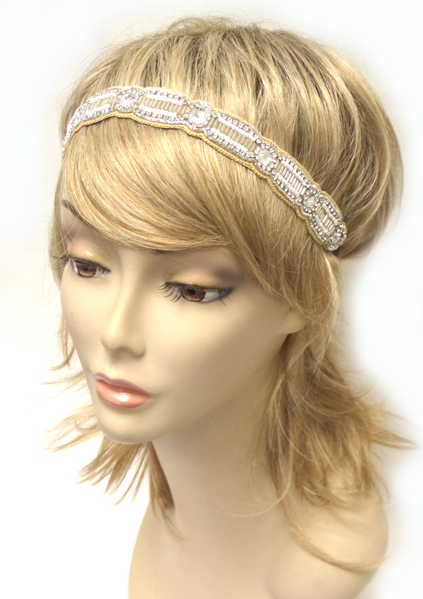 Handmade multi seedbeads headband