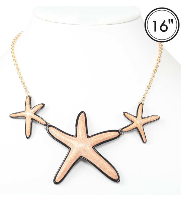 MULTI STARFISH LINK NECKLACE