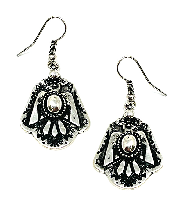 AZTEC THEME THUNDERBIRD EARRING