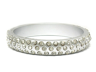 Crystal triple lines plastic bracelet 