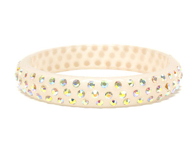 Crystal triple lines plastic bracelet 