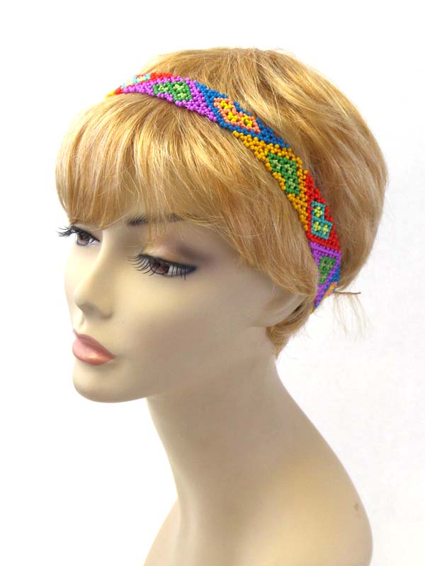 Multi seed bead bohemian stretch headband
