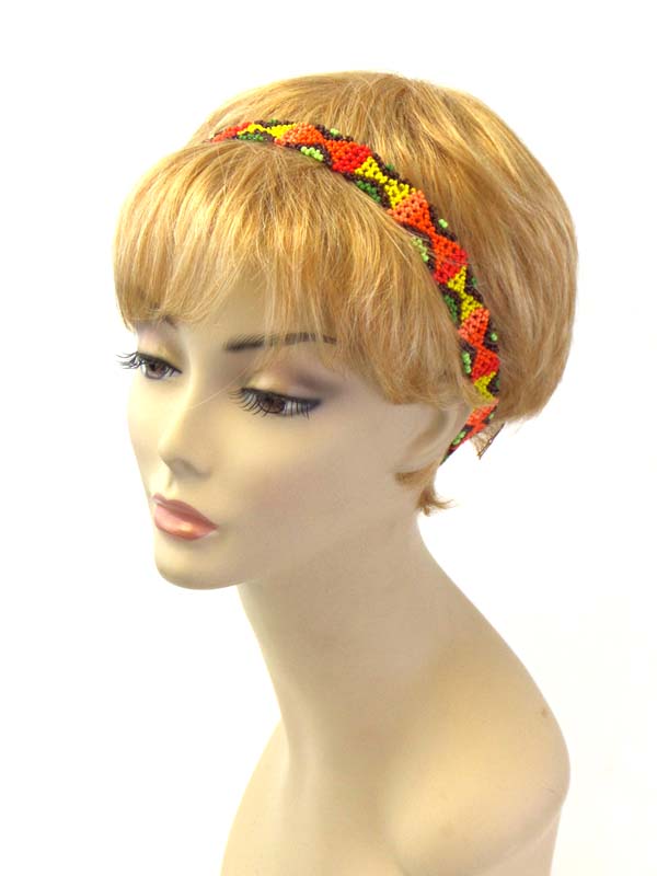 Multi seed bead bohemian stretch headband