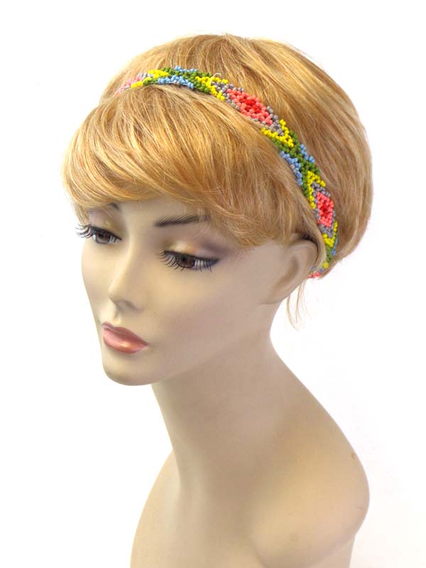 Multi seed bead bohemian stretch headband