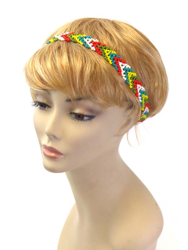 MULTI SEED BEAD BOHEMIAN STRETCH HEADBAND