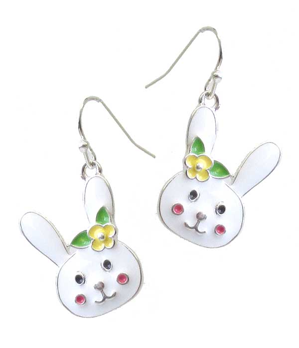 EASTER THEME EPOXY EARRING - BUNNY