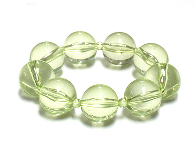 Basic lucite ball stretch braceelt