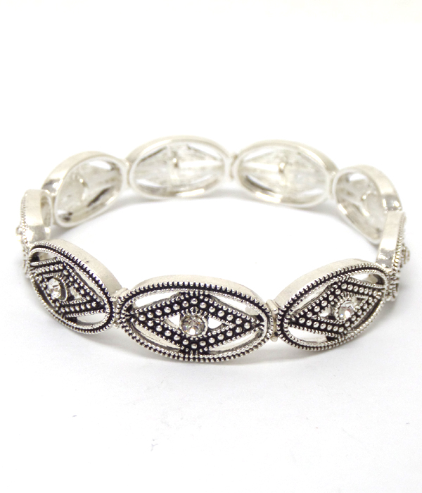 Metal filigree stretch bracelet 