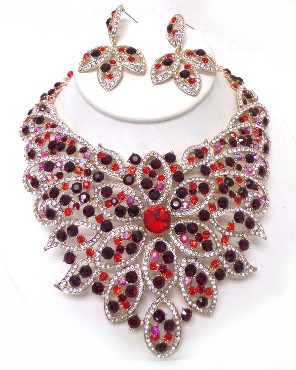 Luxury class victorian style and australian glass dop party necklace set