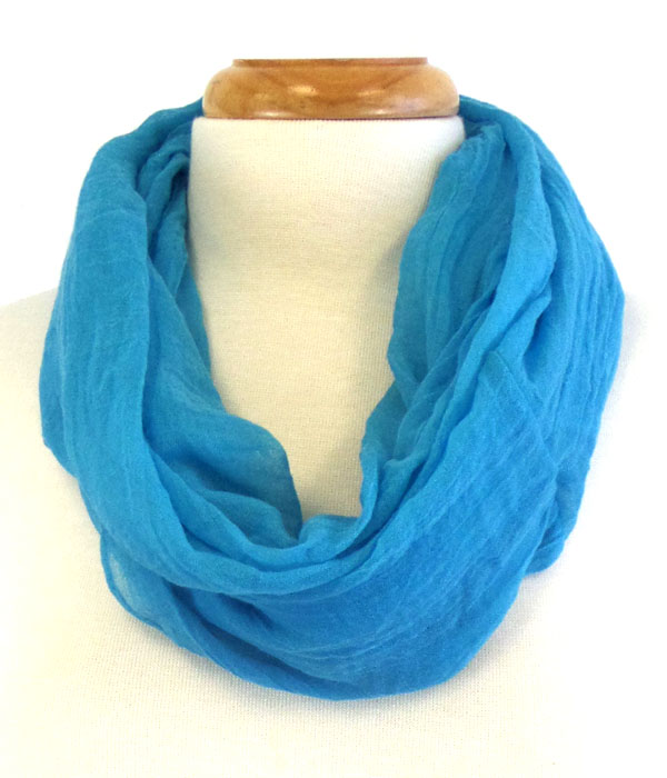 Polyester solid color infinity scarf