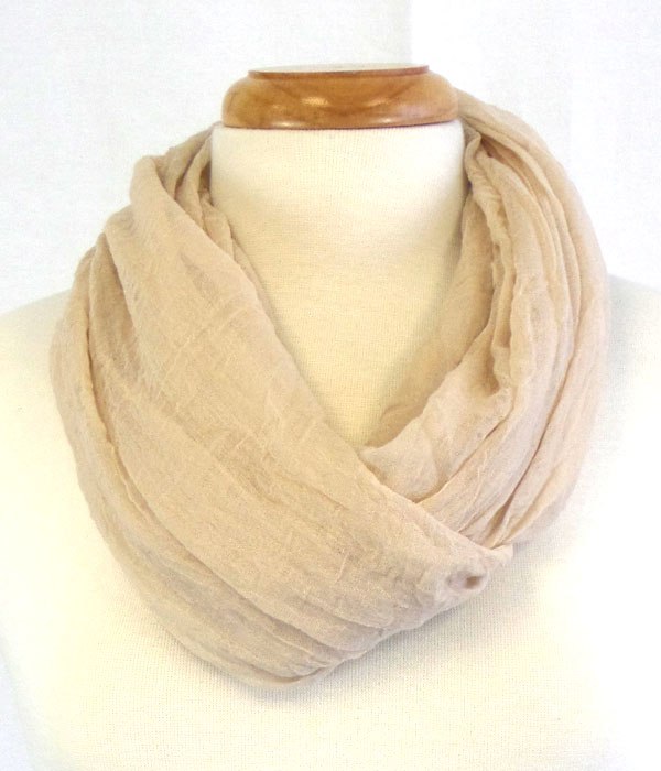 Polyester solid color infinity scarf
