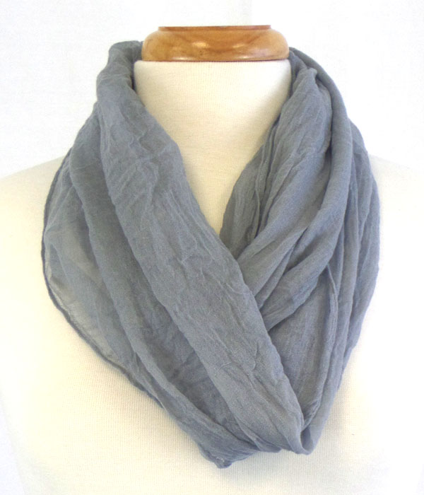 Polyester solid color infinity scarf