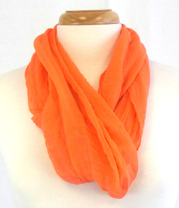 Polyester solid color infinity scarf