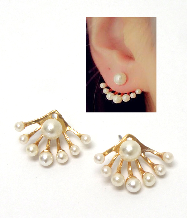 Pearls metal earriings