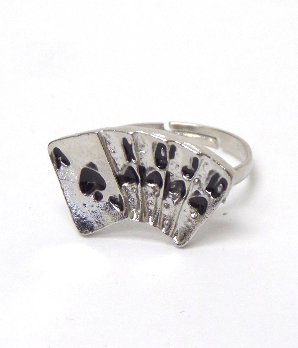 Stack of cards metal ring