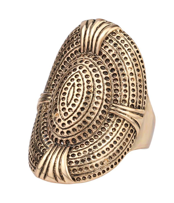 Metal glam punk rock ring