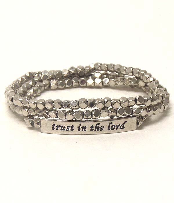 Religious theme stretch wrap bracelet