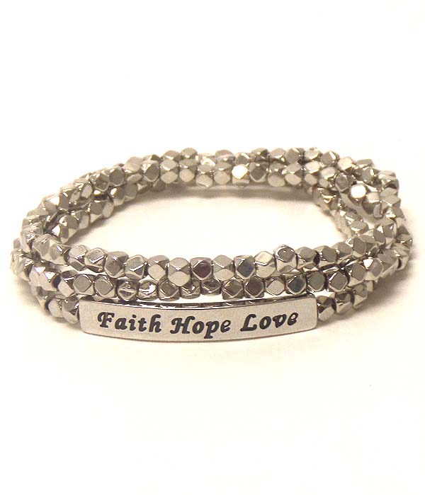 Religious theme stretch wrap bracelet