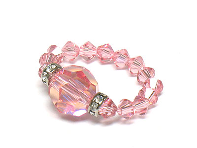 Crystal ball stertch fashion ring